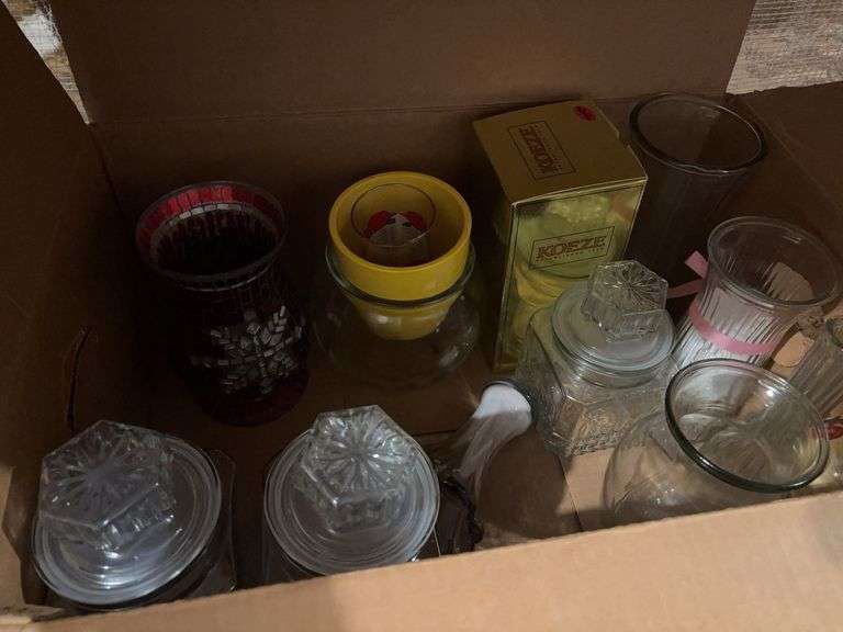 Box of Assorted Glassware image