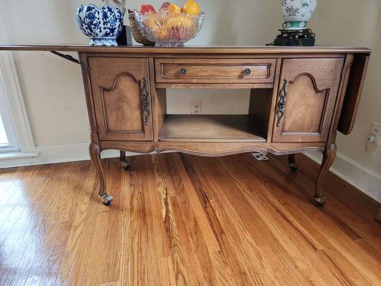 White Furniture Co Drop Leaf Sides Buffet 47"x19"x31" (with (2) 14" Drop Leaves) image