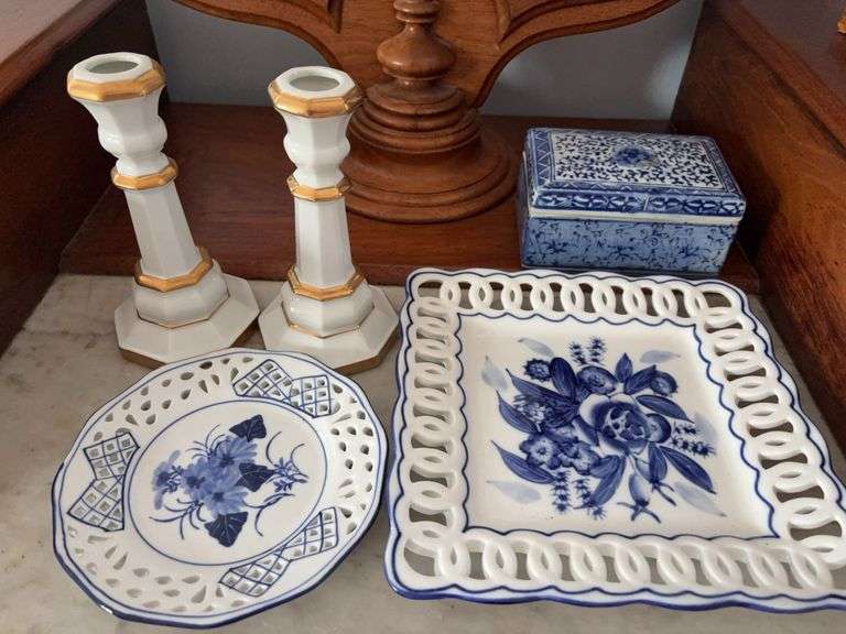 Candle Sticks and Assorted Serving Dishes image