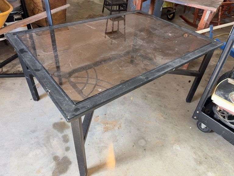 Glass Top Coffee Table - 44”L x 32”W x 21”H image