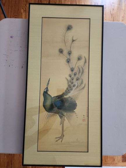 Framed Japanese Peacock Print image