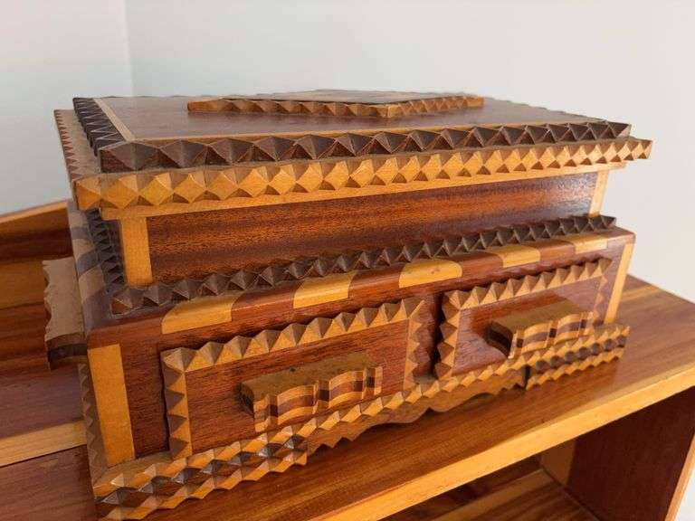 Small Wooden Jewelry Box image