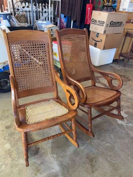 Pair of Cane Bottom/back Rocking Chairs image
