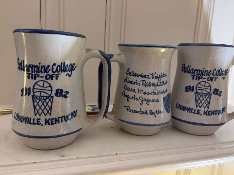 Louisville Stoneware Bellarmine Basketball Tip Off 81-82 Mugs image