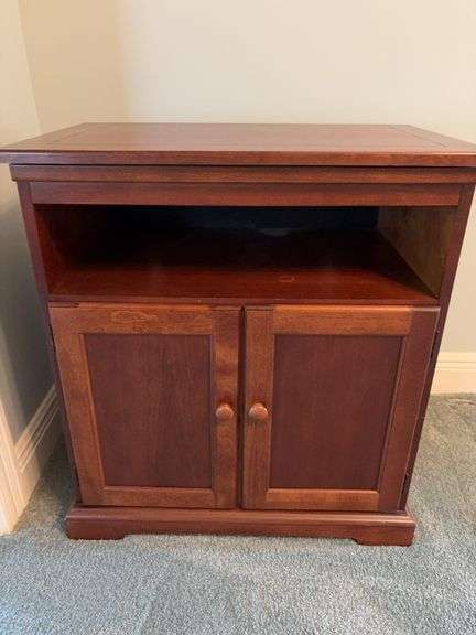 Cherry Swivel Top Side Table 30”x28”17” image