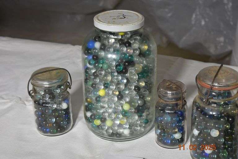 5 Jars of Marbles image