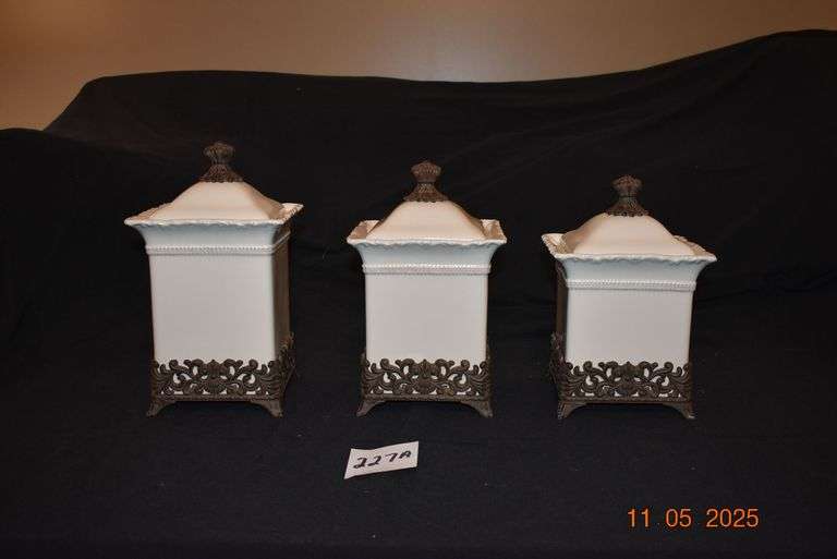 Chris Madden Set of 3 Canisters image