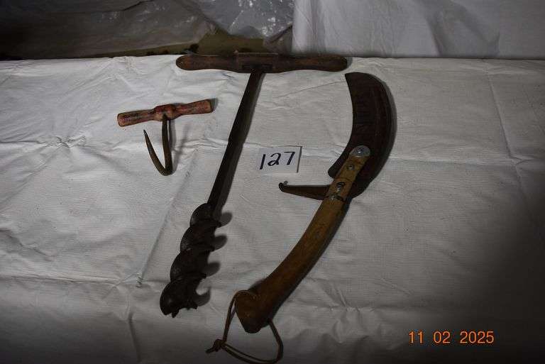 Drill Bit, Hay Hook and Corn Knife image