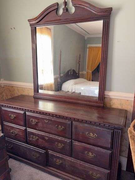 Dresser with Mirror Top - 62”W x 18”D x 80”H image