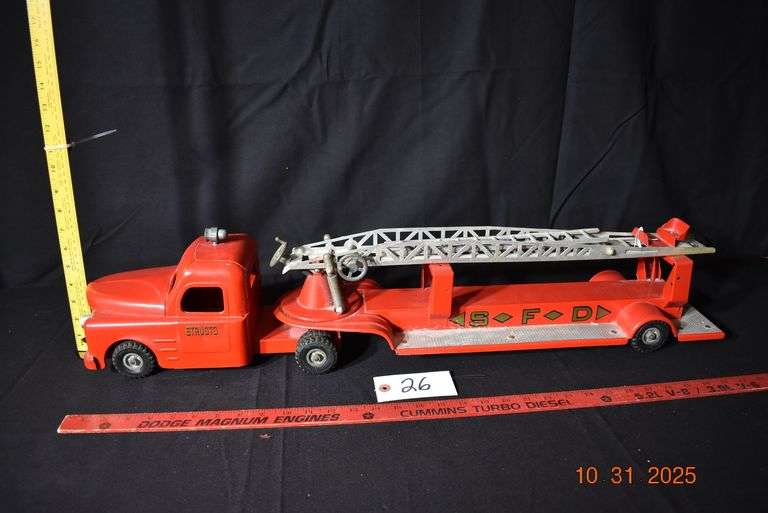 Structo Firetruck-34" long, 6" wide, 6" tall image