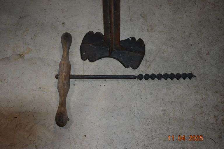 Boot Holder and Vintage Drill image