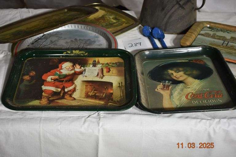 7 Trays, Galvanized Container and 2 Spoons image