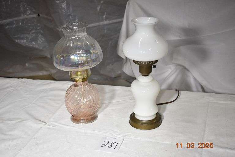 1 Electric Lamp and 1 Coil Oil Lantern image
