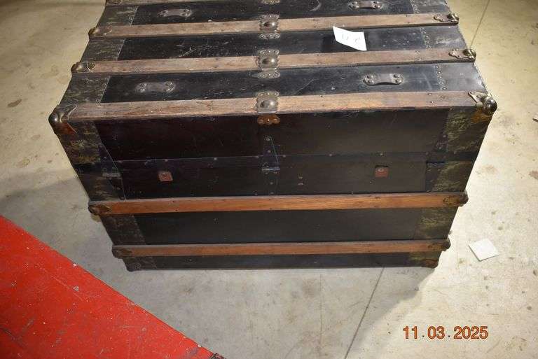Black Vintage Trunk-36" long, 20 1/2" wide, 24 1/2" tall image
