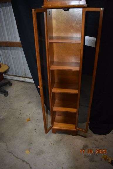 Glass Front Cabinet-56 1/2" H, 12" W, 7" D image