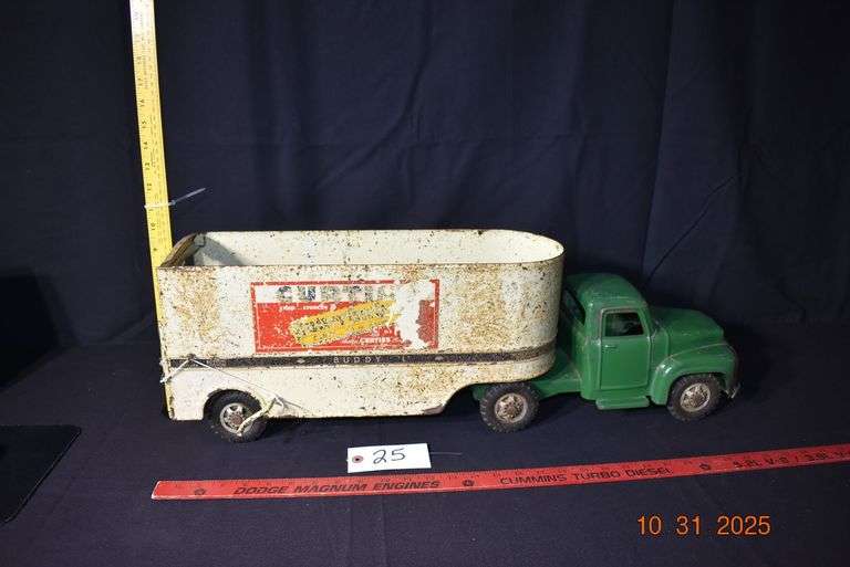 Curtis Candy truck and trailer-29" long, 6" wide, 9 1/4"tall image