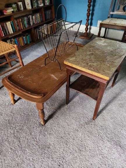 2 Tables and Magazine Basket image