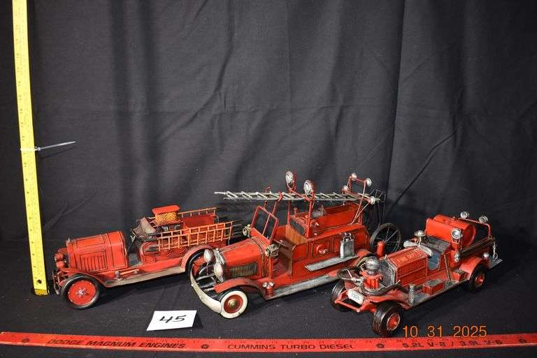 3 Metal Firetrucks image