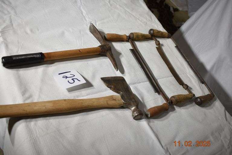 Axe, Pick and 3 Draw Knives image