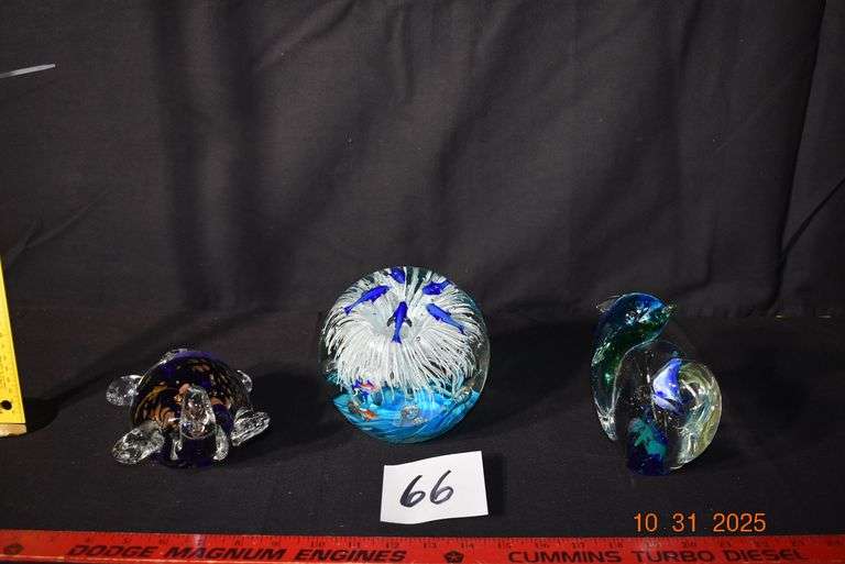 3 Glass Paper Weights image