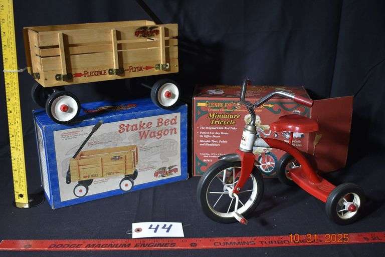 Flexible Flyer Wagon and Miniature Tricycle image