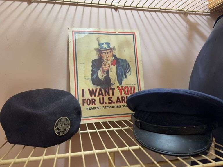 Military Hats and Uncle Sam Poster image