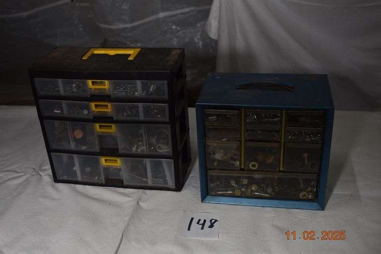 2 Storage Containers with Misc. Hardware image
