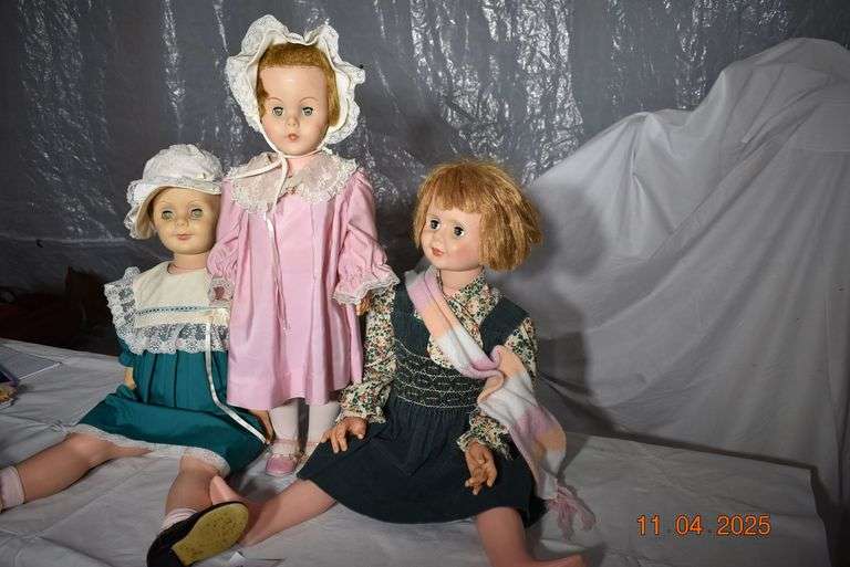 3 Vintage Dolls image