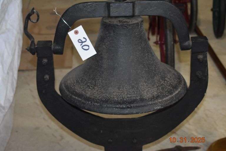 Dinner Bell on Stand-Bell-16" diameter, 34" tall, 21" wide with stand image