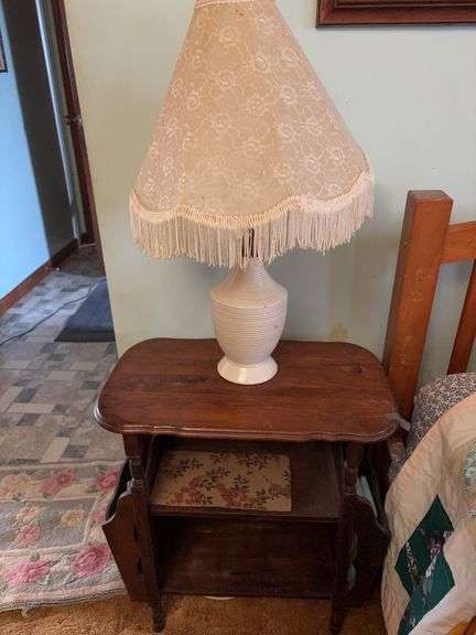 Small Side Table with Lamp image