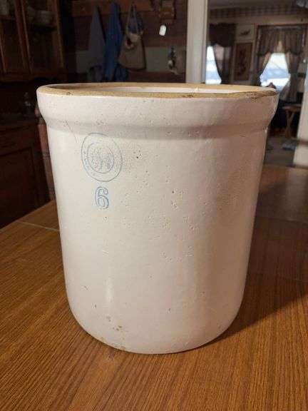 6 Gallon Louisville Pottery Company Crock - 13.5”D x 14”H image