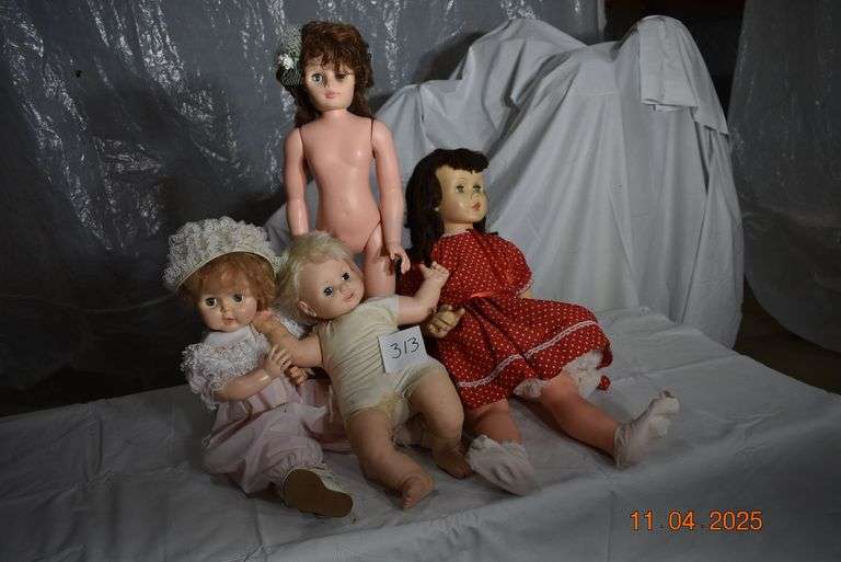 4 Vintage Dolls image