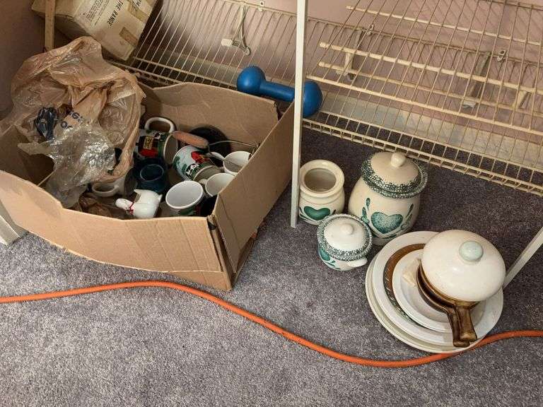 Box Lot of Coffee Cups and Assorted Dishes image
