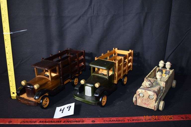 3 Wooden Trucks image