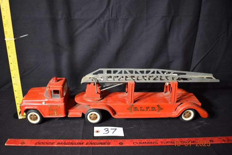 Buddy Firetruck-28" long, 5 1/2" wide, 7" tall image