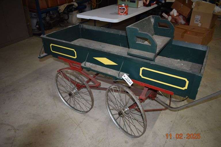 Green and Red Wagon-60" long, 24" wide, 39" tall image