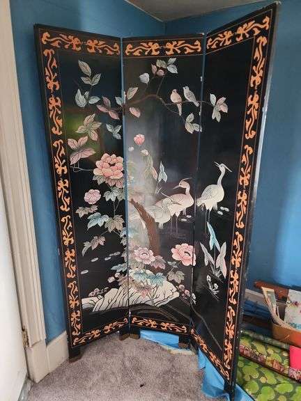 Oriental Theme, 3 Panel Room Divider 48"x72" image