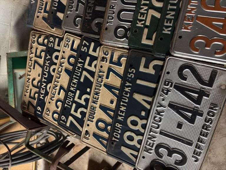 Assorted Antique License Plates