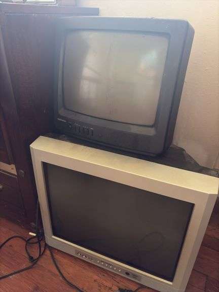 3 drawer dresser and 2 TVs