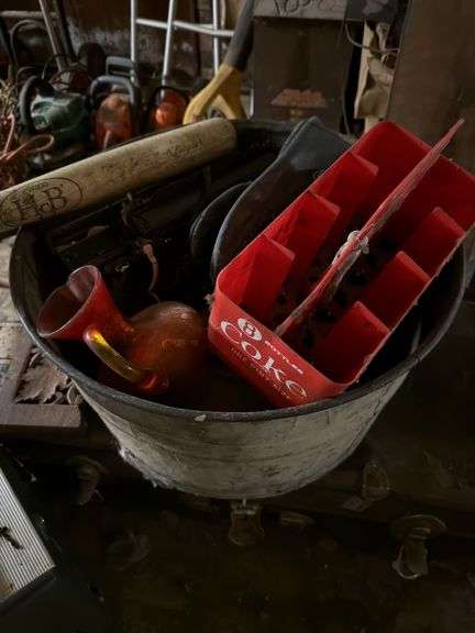 Trunk and tub with contents