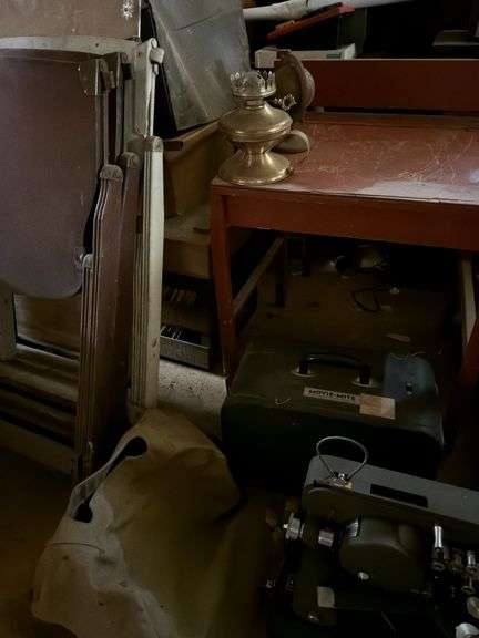 Movie projector and miscellaneous chairs and furniture