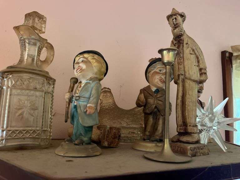 Contents of Cabinet - Assorted Glassware Figurines - Cabinet NOT included