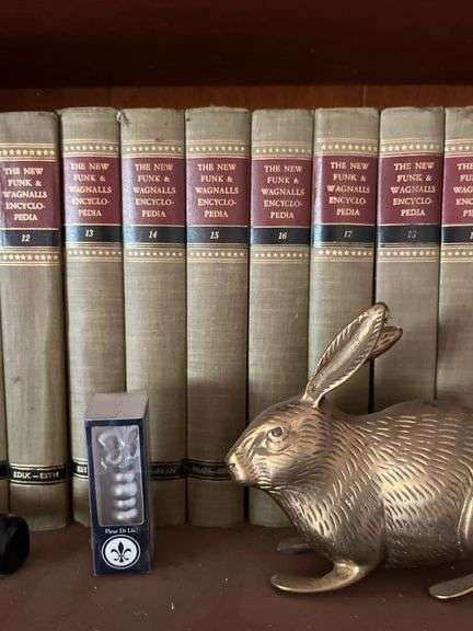 Vintage Books & Contents of Book Shelf