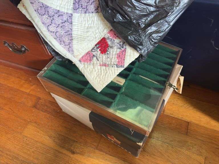 Assorted Luggage, Quilt, and Artwork