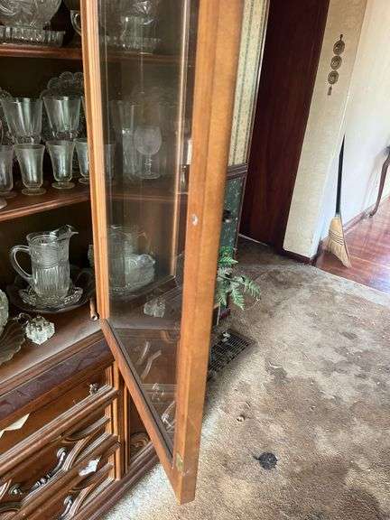 China Cabinet - 50”x15”x71 - contents NOT included
