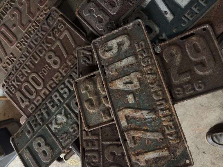 Antique Kentucky License Plates - 1925-1942