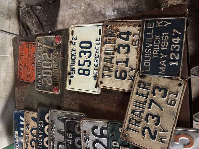Assorted Antique License Plates