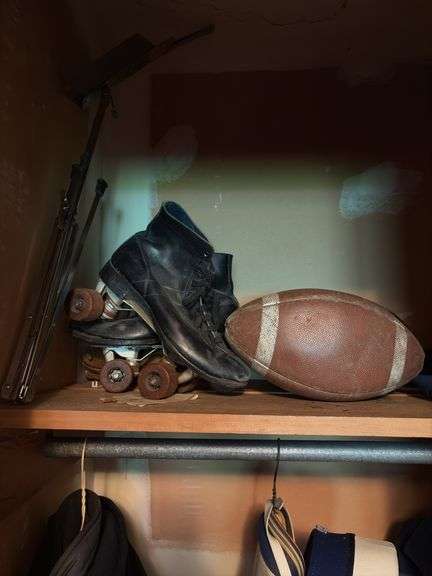 Contents of Closet - sporting goods, clothes, misc