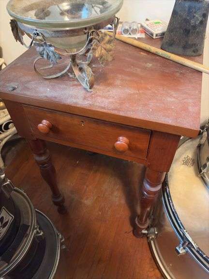 Small Side Table with Contents