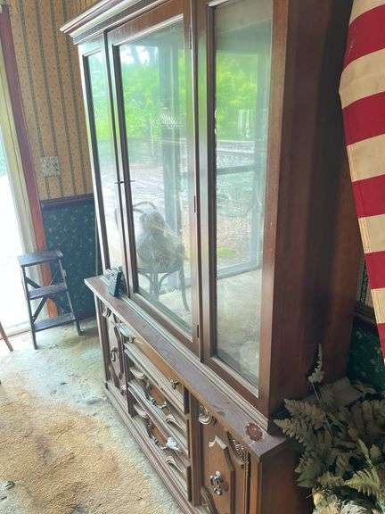 China Cabinet - 50”x15”x71 - contents NOT included